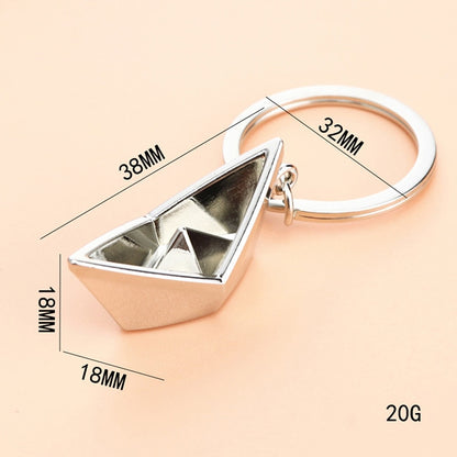 Men&#39;s Sailing Paper Boat Lovely Keychain Metal Alloy Boat Key Chains Key Rings Lucky Gift For Sailor Men Women Charms Pendant
