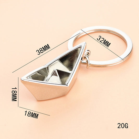Men&#39;s Sailing Paper Boat Lovely Keychain Metal Alloy Boat Key Chains Key Rings Lucky Gift For Sailor Men Women Charms Pendant - Charlie Dolly