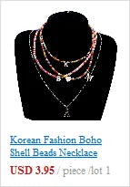 Natural Shell Beads Necklace Korean Fashion Heart Boho Polymer Clay Choker Colorful Pendant Summer Neck  Handmade Female Jewelry