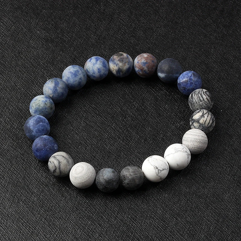 Galaxy Solar System Bracelet Men Universe Nine Planets Natural Stone Stars Earth Moon Bracelets for Women Fashion Couple Jewelry