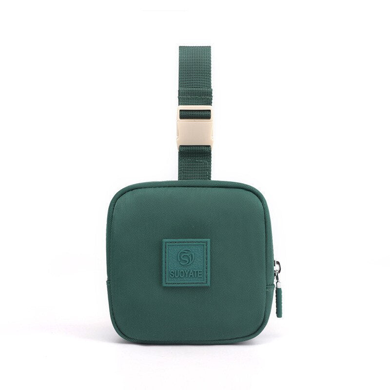 PURDORED 1 Pc 10 Colors Square Mini Coin Purse Women Business Card Case Credit Cards Wallet Coin Purse Zipper Card Purse Bag - Charlie Dolly