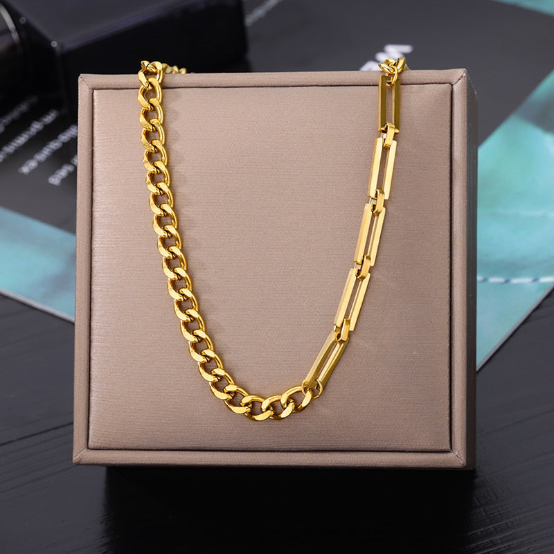 Stainless Steel Geometry Star Moon Butterfly Pendant Multilayer Chain Choker Necklace For Women Wedding Accessories Dropshipping - Charlie Dolly