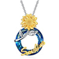 Exquisite fashion Sunflower Pendant Necklace for Women Silver - Charlie Dolly