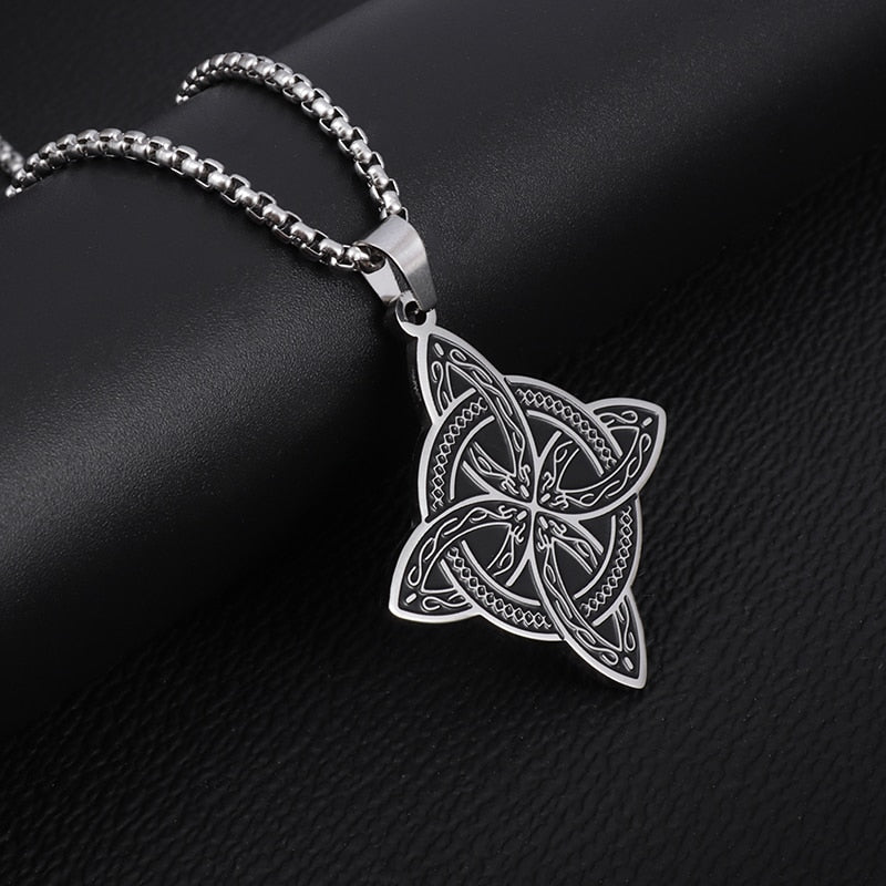 Vintage Odin Celtics Knot Pendant Necklace Men Punk Viking Jewelry Odin Trinity Necklace - Charlie Dolly