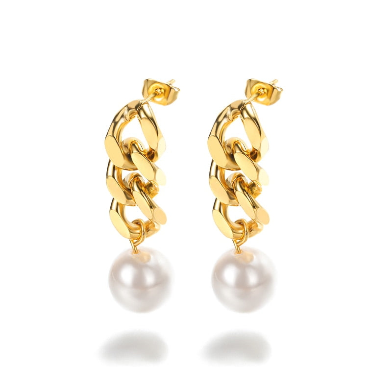 Imitation Pearl Earrings Women Fashion Snowflake Crystal Earrings Charm Zircon Jewelry Cute Earrings Best Choice for Couple Gift - Charlie Dolly