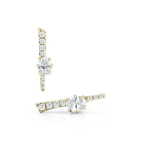 Gold Plated Cubic Zirconia Stud Earrings Jewelry