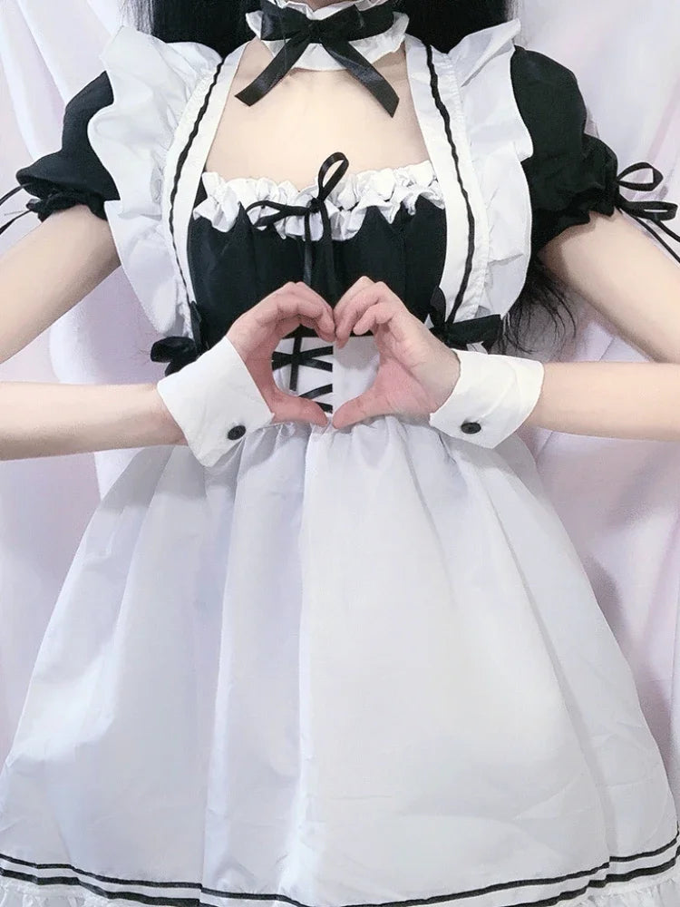 CP5XL Maid Lolita Chemise Cosplay Role Playing Costumes For Party Club Stage Apparel Bow Ties Ball Gowns Waitress Uniform Plus - Charlie Dolly