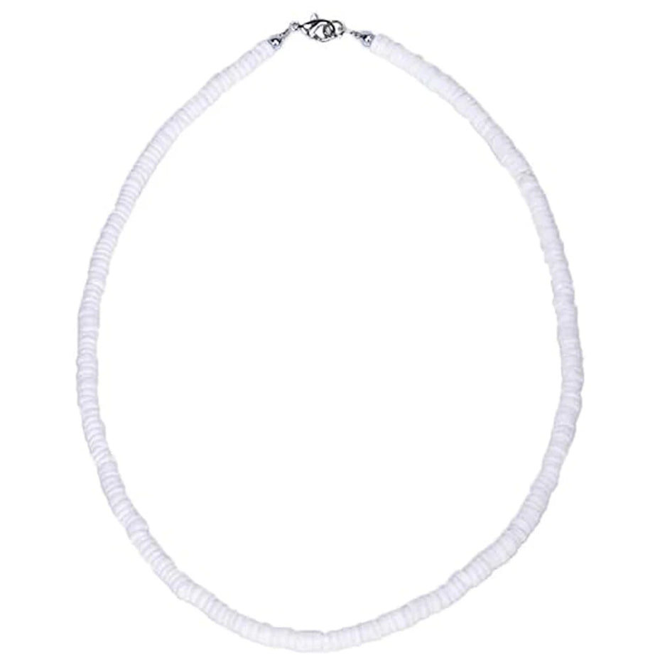 Puka Shell Chip Boho Choker Necklace for Men and Women