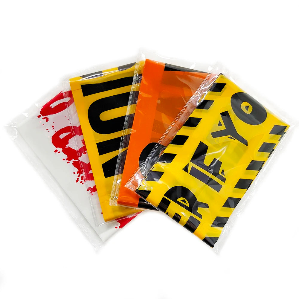 Halloween Warning Tape Signs Banner Halloween Party Props Window Prop Danger Warning Line Halloween Party Decoration Supplies - Charlie Dolly
