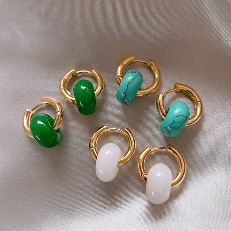 Turquoise Hoop Earrings