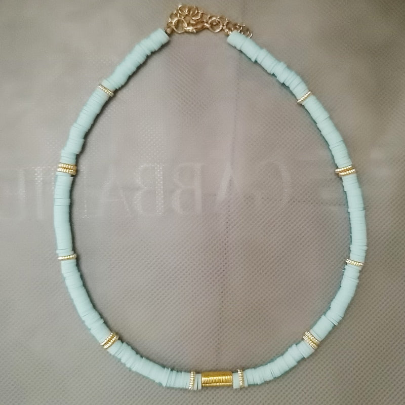 Boho Classic Vintage Jewelry Necklace For Woman heart shell Turkish Eyes Accessories Short Choker Fashion Charm - Charlie Dolly