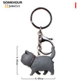 SOMEHOUR Fashion Cute Cat Pendant Keychain Car Bag Charm Shake Head Keyrings Creative Jewelry For Women Kids Gifts Accessories - Charlie Dolly