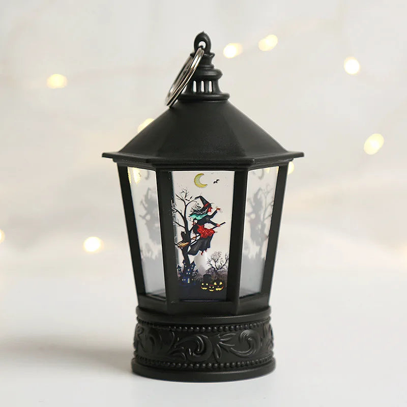 Halloween Decoration Electronic Candle Light Retro Pumpkin Witch Human Skeleton Night Light LED Lamp Halloween Decoration 2023 - Charlie Dolly