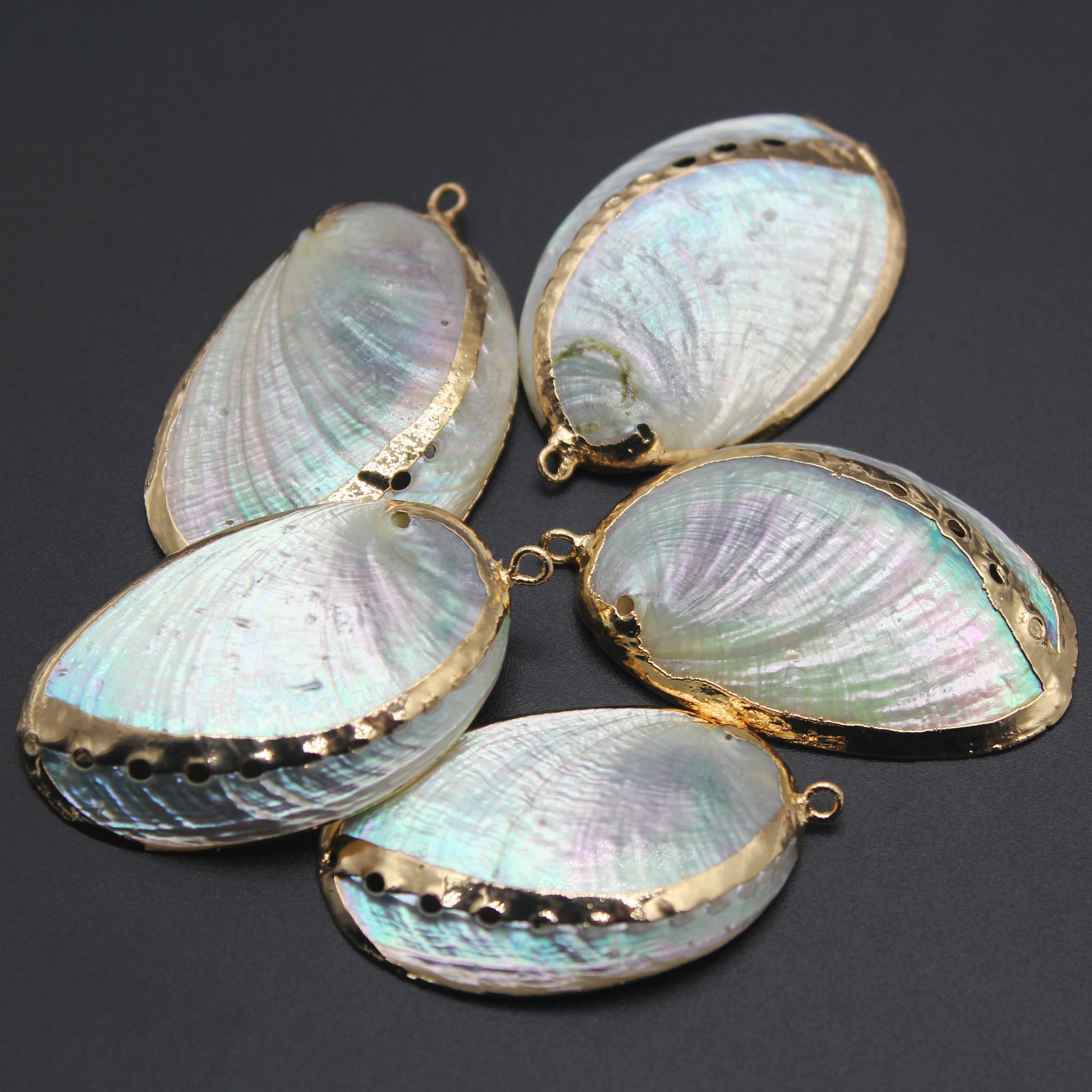 Natural Abalone Shell Pendant Beads Personality Ornaments For Jewelry Making DIY Necklace Earring Bracelet Handmade Accessories - Charlie Dolly