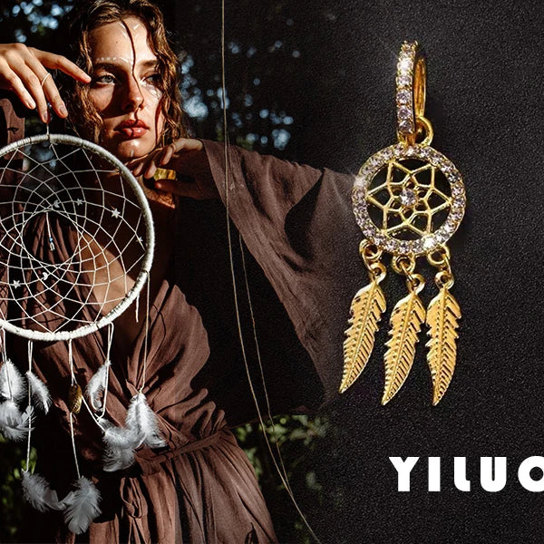 Dream Catcher Feather Tassel Drop Earrings Jewelry