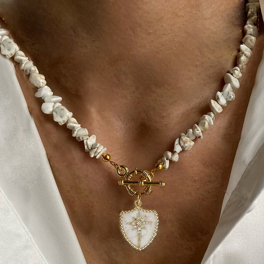 Collar Handmade Choker Man Women Minimalist Mix De Colares Rebeca E Diana Stone Ladies Fashion Jewelry necklace Creative Gift - Charlie Dolly