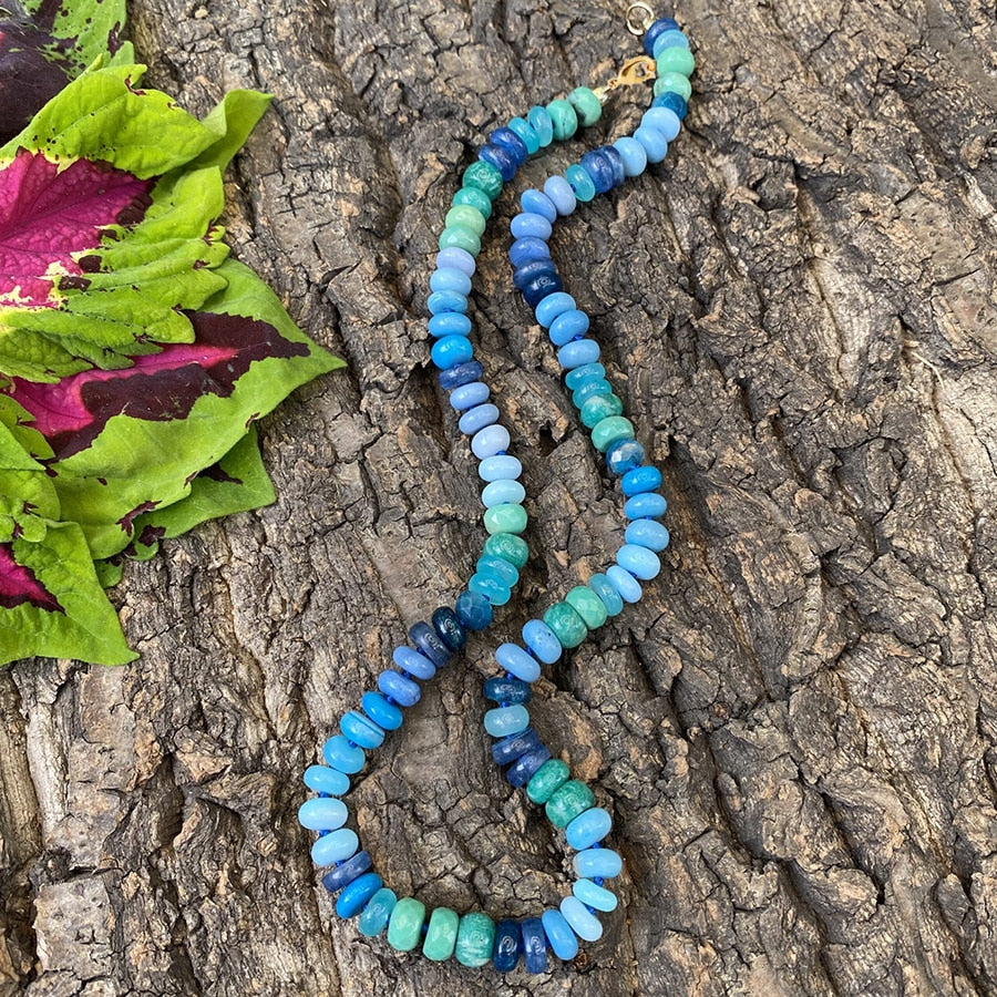 natural stone beaded Kunzite gold-plated bead collar freshwater accents large baroque pearl focal Hook fastening necklace women - Charlie Dolly