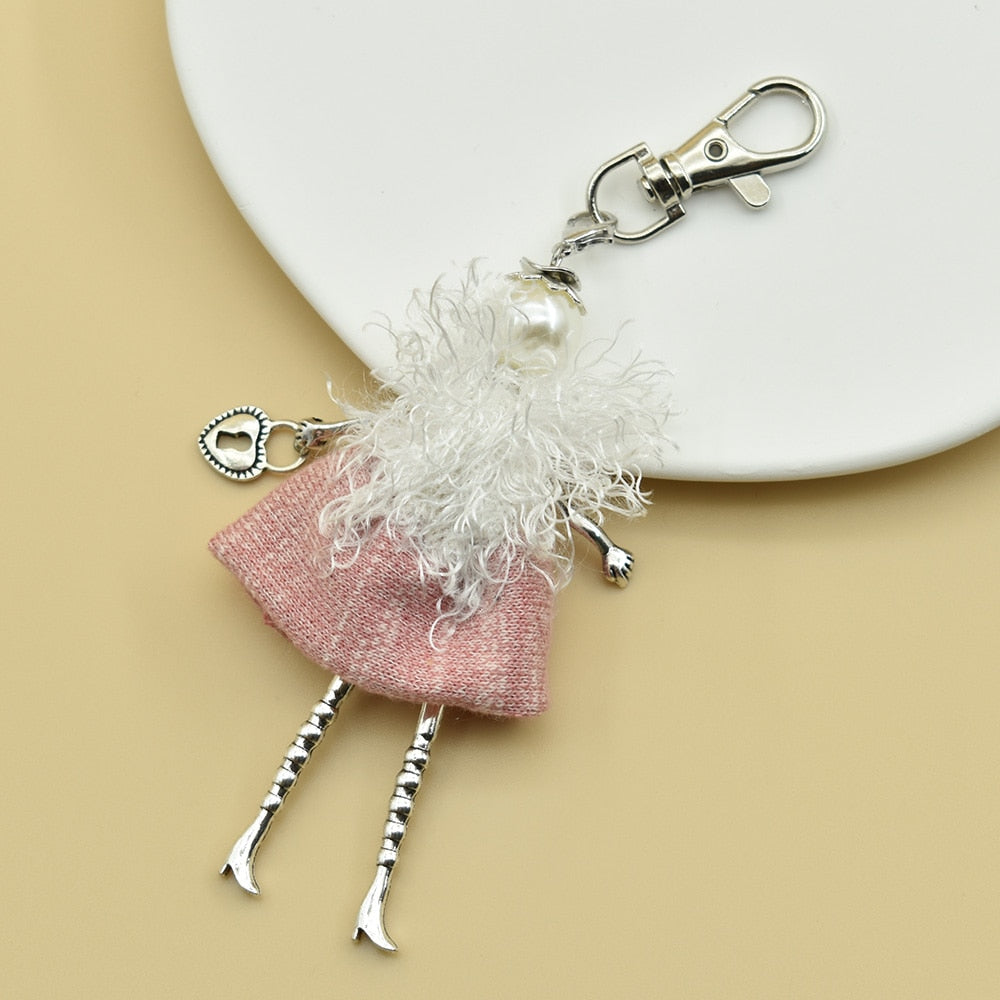 YLWHJJ brand Doll Handmade Cute charm keychain for Women Car Pendant Girls fashion Jewelry Bag key chains Accessories key ring - Charlie Dolly