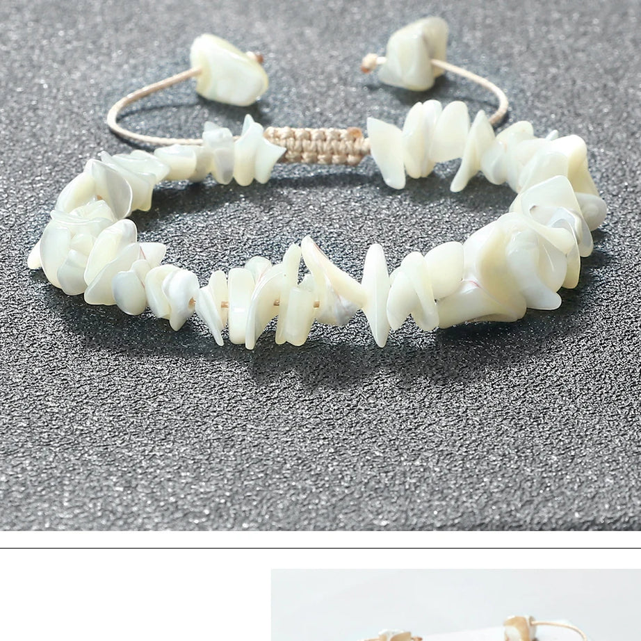 Freshwater Shell and Mother of Pearl Boho Bracelet