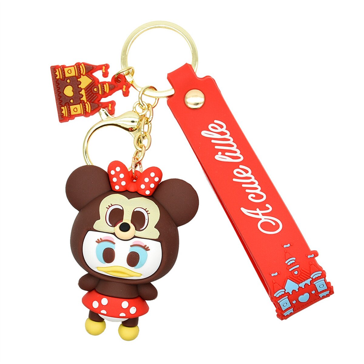 Disney Mickey Mouse Keychains Cute Cartoon Baby Boy Girl Figure Keyring Kawaii Minnie Key Chain Model Kid Toy Children Gift - Charlie Dolly