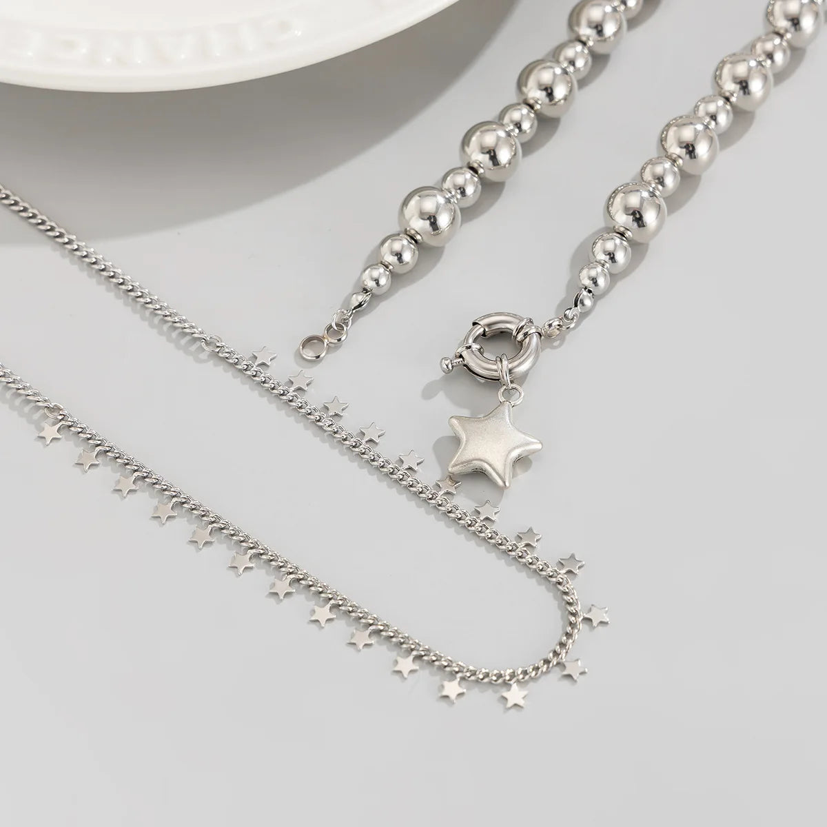 Woven Bead Star Tassel Pendant Necklace Jewelry