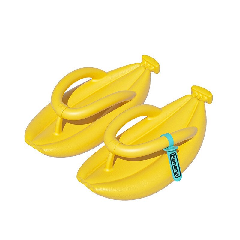 Banana Flip Flops for Women Men Summer Slipper Thick Sole Non-slip Beach Sandals Bathroom Couple Funny Banana Slides