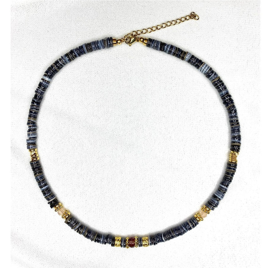 Retro Classic Natural Shell Blue Turquoise Mix and Match Necklace 2022 Summer Trendy Simple Beach Travel Vacation Neck Accessory - Charlie Dolly