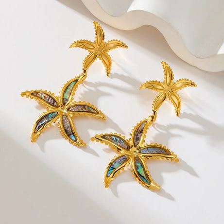 Blue Stone Gold Plated Drop Earrings Jewelry