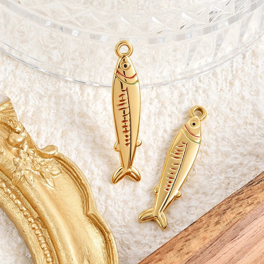 3/8Pcs Boho Summer Marine Sea Animal Starfish Turtle Pendant Jewelry Making Enamel Lizard Gecko Butterfly Colgantes Wholesale