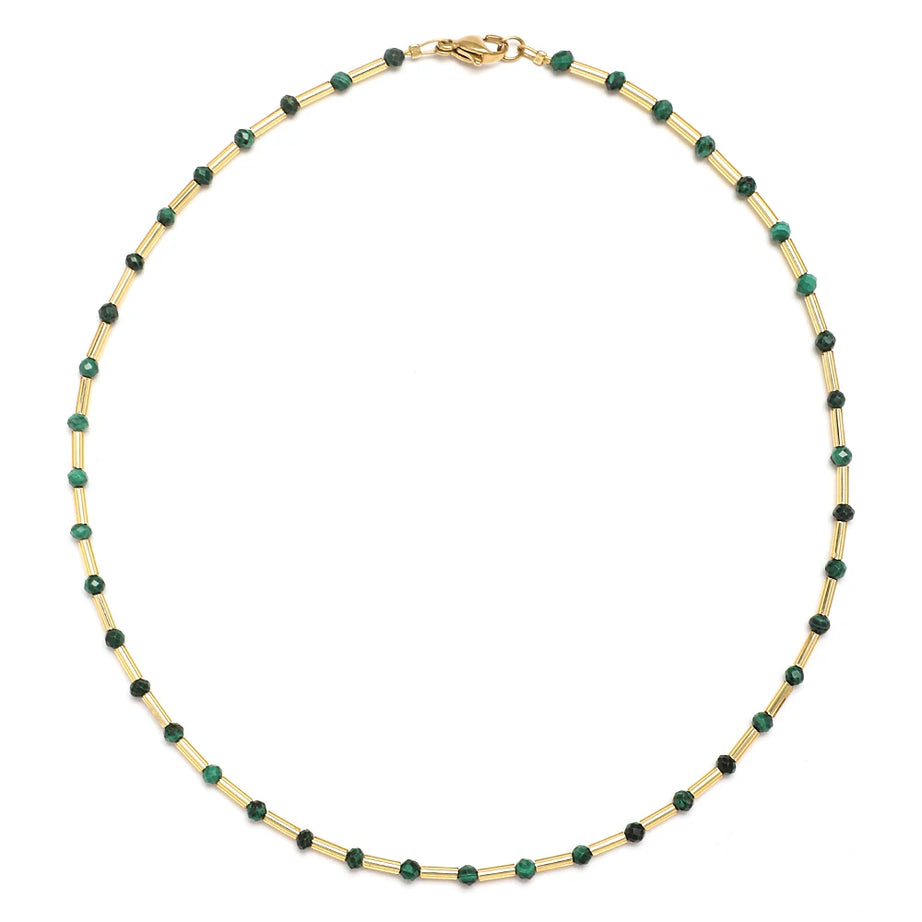 ZMZY Fashion Boho Necklace Women Jewelry Natural Stone Choker Healing Tiny Beads Clavicle Chain Crystal Agates Necklace - Charlie Dolly