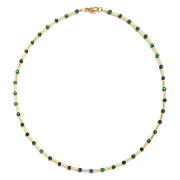 ZMZY Fashion Boho Necklace Women Jewelry Natural Stone Choker Healing Tiny Beads Clavicle Chain Crystal Agates Necklace