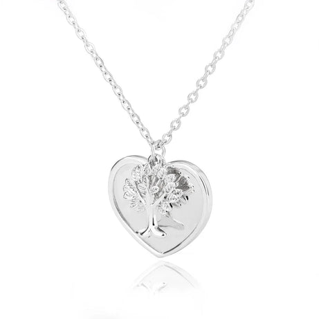 Tree of Life Pendant Necklace, Stainless Steel Long Chain Sacred Geometry Talisman