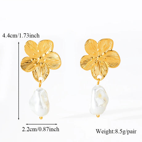 Blue Stone Gold Plated Drop Earrings Jewelry