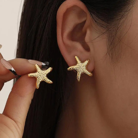 Pearl, Conch and Starfish Cute Boho Earrings