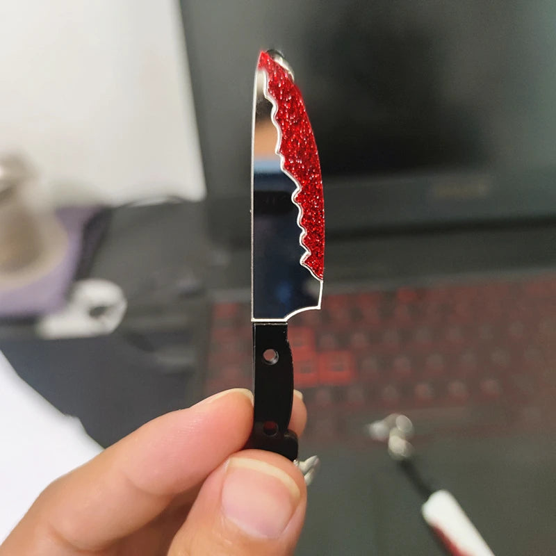 KUGUYS Dagger Knife with Blood Drop Earrings for Women Halloween Jewelry Gothic Acrylic Accessories - Charlie Dolly
