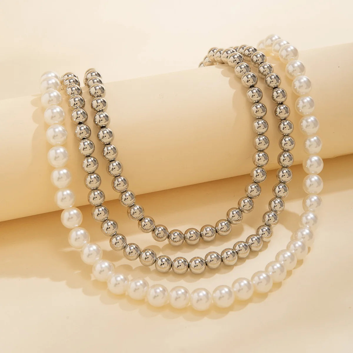 Pearl Bead Multilayer Collarbone Necklace Jewelry