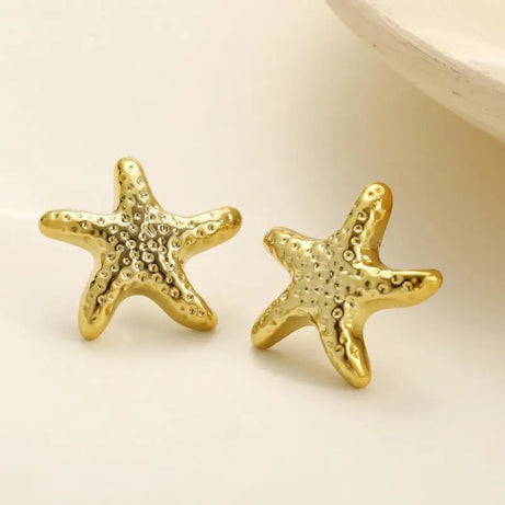 Pearl, Conch and Starfish Cute Boho Earrings