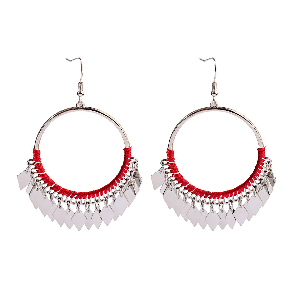 DOUVEI 2021 Ethnic Bohemia Women's Gypsy Big Bronze Wood Beads Round Drop Boho Earrings Vintage Style For Female HQE741