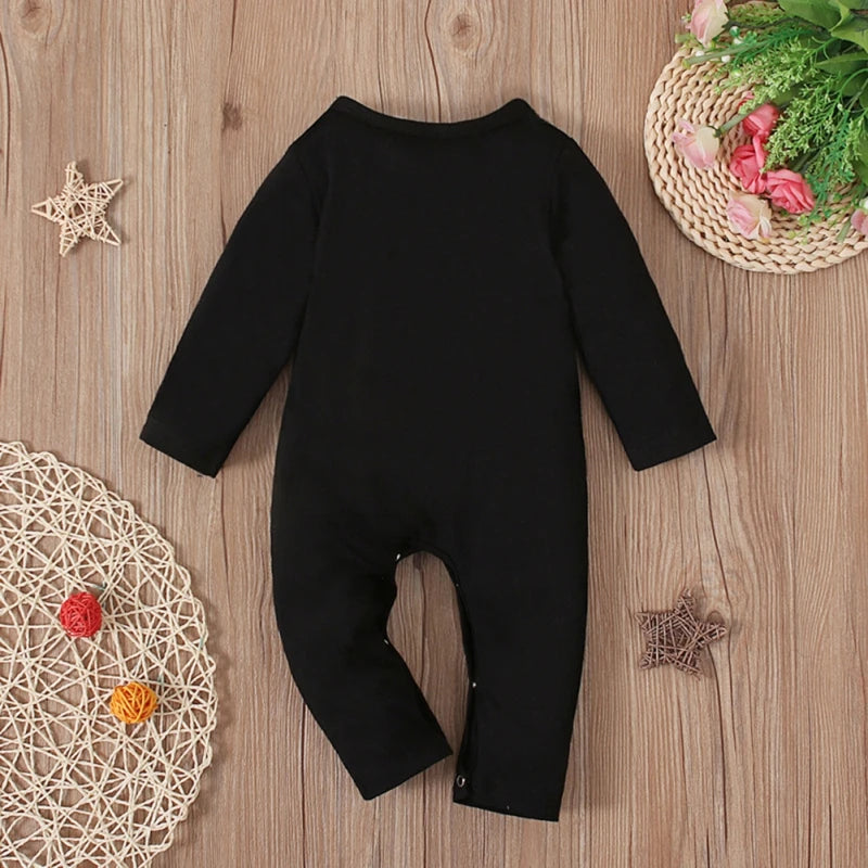 Baby Cosplay Costume Skeleton Print Long Sleeve Round Neck Romper Playsuit Infant Toddler Halloween Party Wear Fancy Dress 6-36M - Charlie Dolly