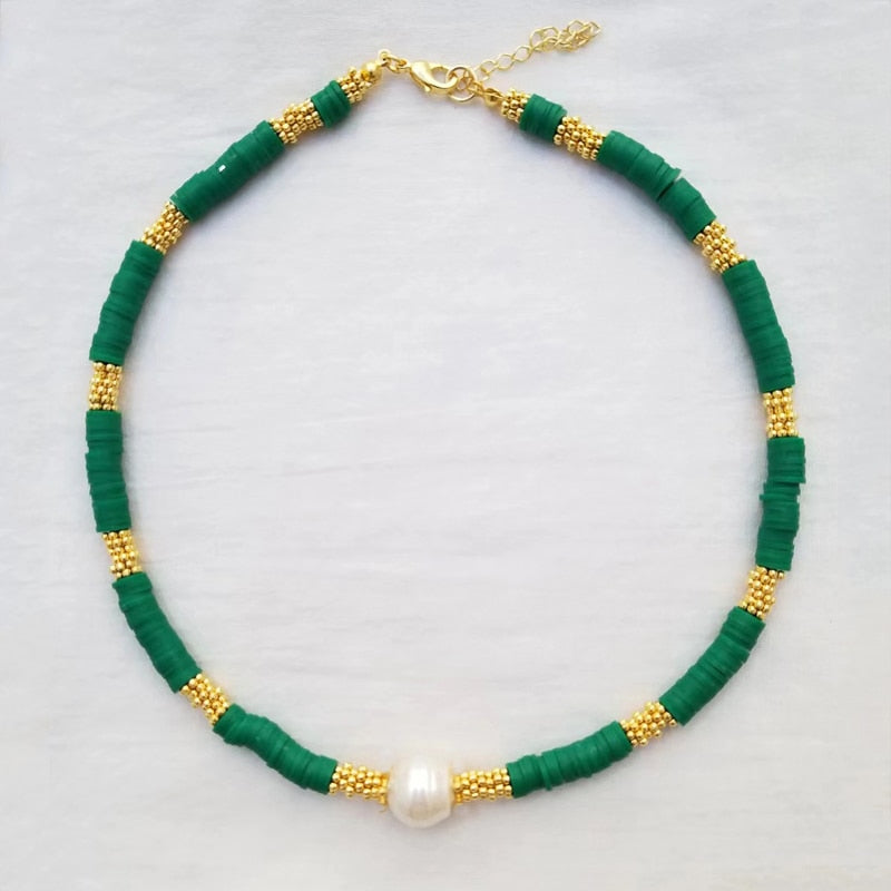 Boho Classic Vintage Jewelry Necklace For Woman heart shell Turkish Eyes Accessories Short Choker Fashion Charm - Charlie Dolly