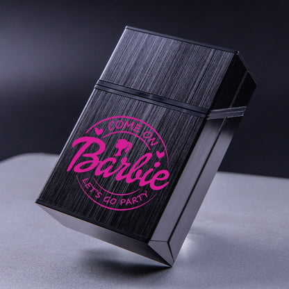 Fashion Kawaii Barbie Cigarette Case Anime Girls Portable Moisture-Proof Aluminum Alloy Storage Holder Pocket Box Birthday Gifts
