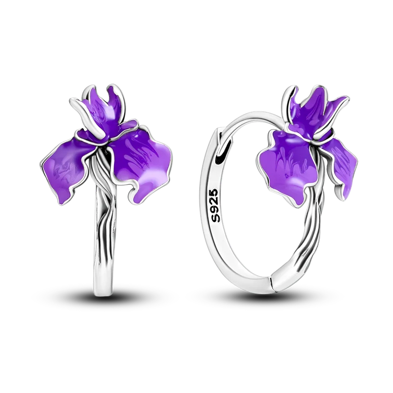 925 Sterling Silver Four Leaf Clover Butterfly Hoop Earrings for Women Boho Luxury Versatile Dangle Drop Party Jewelry