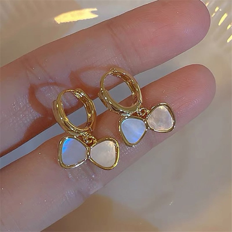 Korean  Simple Temperament Circle Pearl Earrings Fashion Small Versatile Earrings Women's Jewelry - Charlie Dolly