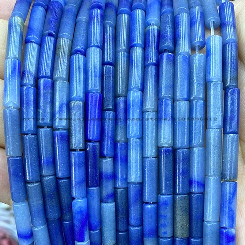 4x13mm Tube Natural Stone AA Lapis Lazuli Loose Spacer Beads for Jewelry Making Diy Bracelet Charms Earrings Accessories