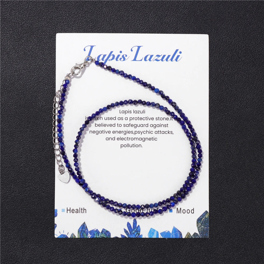 2mm Gemstone Beaded Boho Necklace