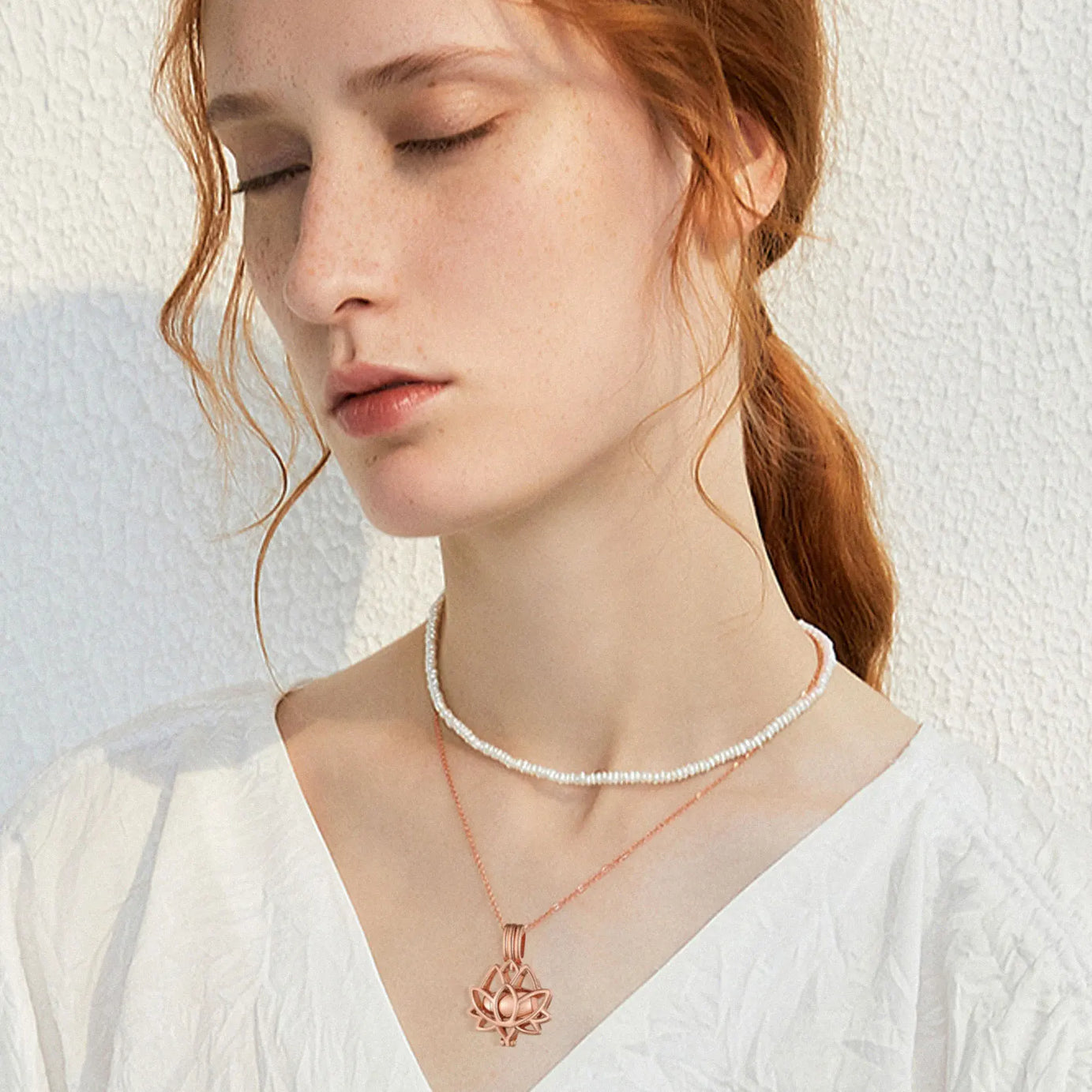 Lotus Flower Cremation Ashes Urn Necklace, Stainless Steel Memorial Keepsake Pendant