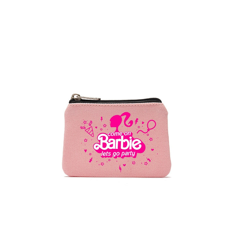 New 30 Styles Kawaii Barbie Coin Purse Anime Children Portable Mini Zipper Canvas Wallet Cartoon Storage Bag Pouch Gifts Toys - Charlie Dolly