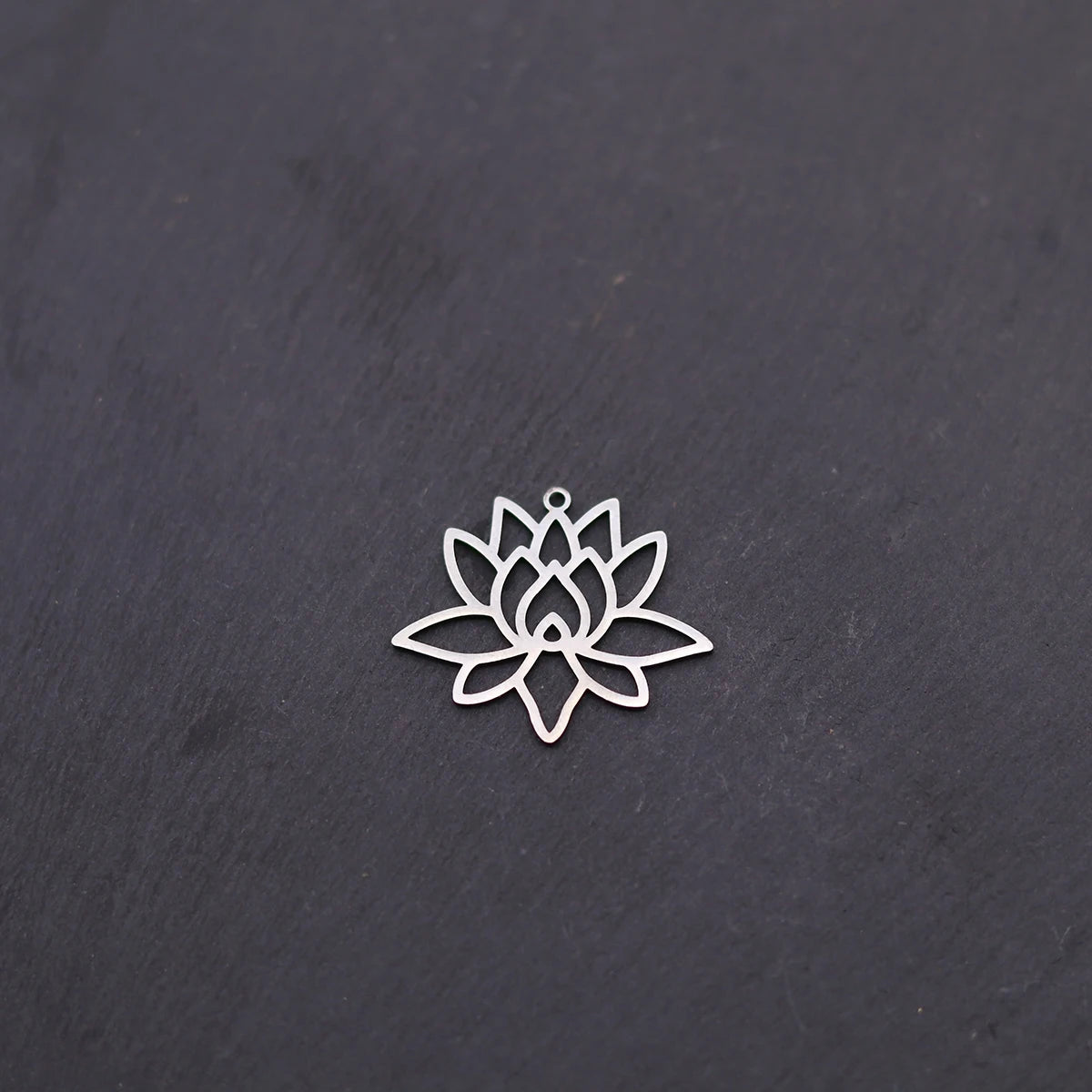3pcs Lotus Flower Charms Stainless Steel Pendant for Jewelry Making Vintage Earrings Necklace DIY Handmade Art Line Accessories