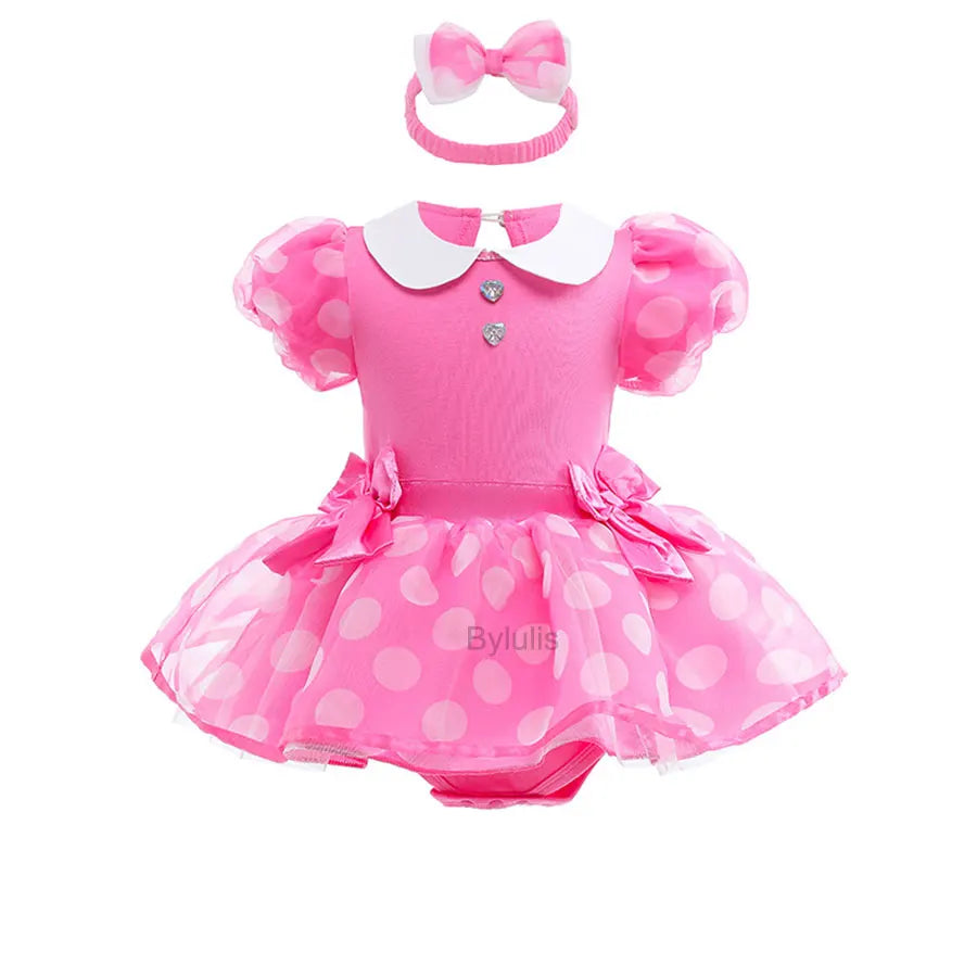 Baby Romper Tutu Dress with Headband Infant Baby Girl Princess Clothes Cute Design Kids Dress Halloween Party Costumes Outfit - Charlie Dolly