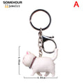 SOMEHOUR Fashion Cute Cat Pendant Keychain Car Bag Charm Shake Head Keyrings Creative Jewelry For Women Kids Gifts Accessories - Charlie Dolly